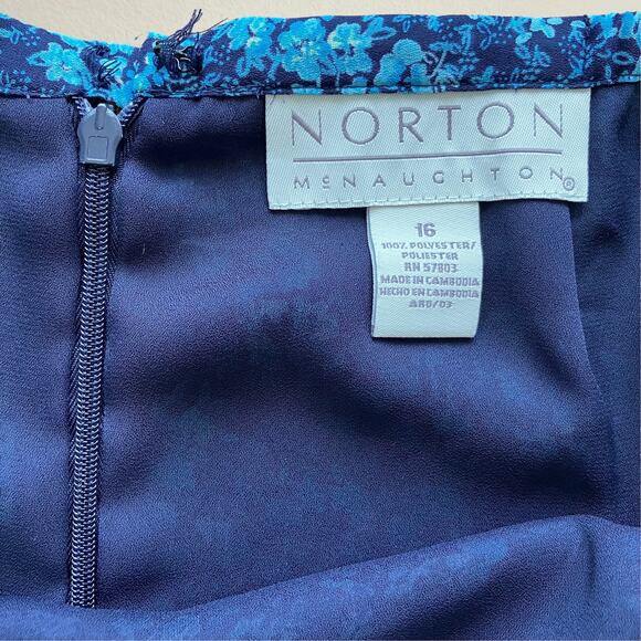 Blue ditsy floral flounce flare hem skirt, bohemian hippie fairy y2k - Picture 6 of 7